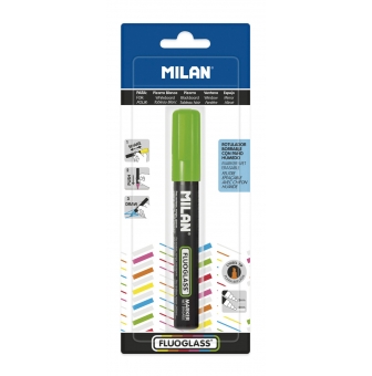 marqueur fluoglass pointe biseautee 2 4mm vert