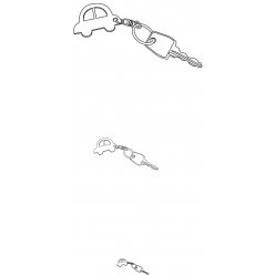 Sachet 10 Anneaux de porte clef avec chaîne