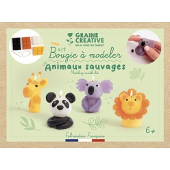 kit enfant bougies a modeler animaux sauvages