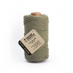 coton cable recycle ideal pour macrame et suspension vert