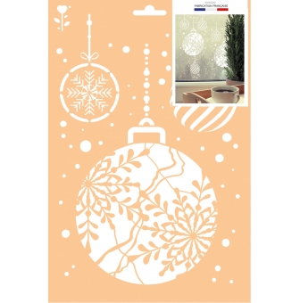 pochoir a4 boules de noel