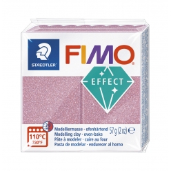 pate fimo 57 g effect paillette or rose 8010 212