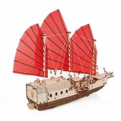 maquette 3d en bois bateau djong