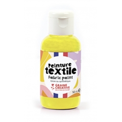 peinture textile jaune 50 ml