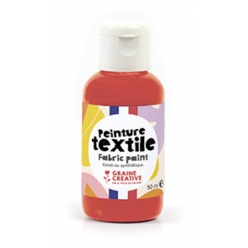 peinture textile rouge 50 ml