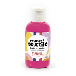 peinture textile rose fluo 50 ml