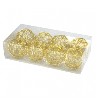 boules deco en fil de fer 4 cm o 8 pieces