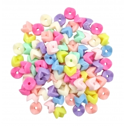 perles fantaisie pour enfant couleurs pastel 09 x 05 cm 45 g
