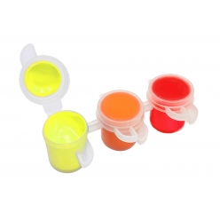 peinture en godet pour enfant jaune et orange 3 pieces