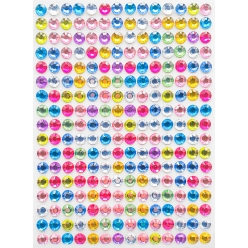 stickers strass ronds multicolores 06 cm 240 pieces