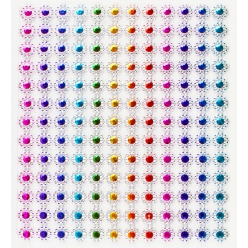 stickers strass multicolore en bande 08 cm 30 x 12 cm