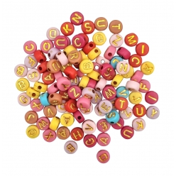 perles lettres pour enfant  couleurs vives 07 x 03 cm 40 g