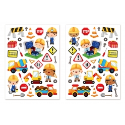 gommettes chantier 09 a 6 cm 63 pieces