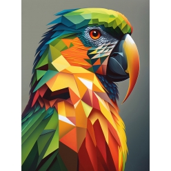 peinture au numero perroquet 30 x 40 cm