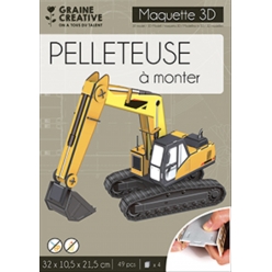 maquette 3d mousse pelleteuse