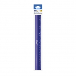regle flex et resistant bleu 30 cm serie acid