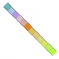 Assortiment mosaïque en résine translucide, pastel, 10x10mm, 225g 