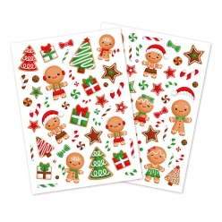 gommettes de noel famille pain d epices 06 a 9 cm 93 pieces