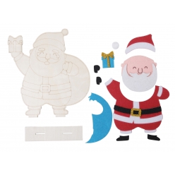 kit pere noel bois a decorer 18 x 17 x 3 cm
