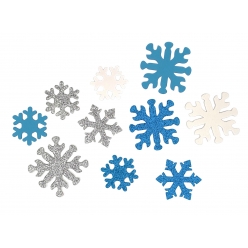sticker de noel flocons de neige mousse adhesif 25 a 45 cm 60 pieces