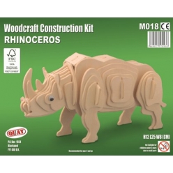 maquette en bois rhinoceros