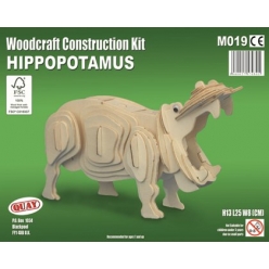 maquette en bois hippopotame
