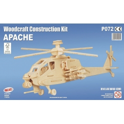 maquette en bois helicoptere apache