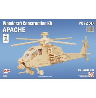 maquette en bois helicoptere apache