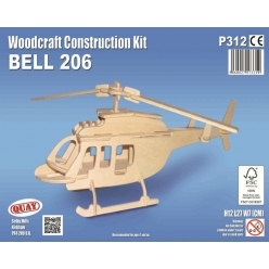 maquette en bois helicoptere bell 206