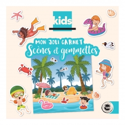 carnet de gommettes avec scene les vacances 21 x 21 cm