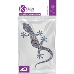 transfert strass thermocollant lezard 13 x 9 cm