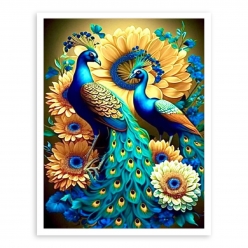 kit diamond painting paons 30 x 40 cm