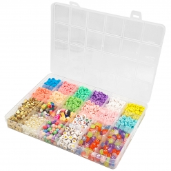 maxi boite perles heishi et polymere 190 g