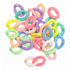 perles chainons pastel 16 x 22 cm 36 pieces
