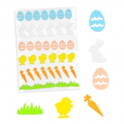 stickers mousse paques 15 a 35 cm 39 pieces