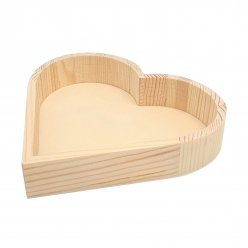 vide poche forme coeur en bois 17 x 3 x 16 cm