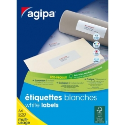 etiquettes blanches 21x148 cm 500 feuilles a4 1000 pieces