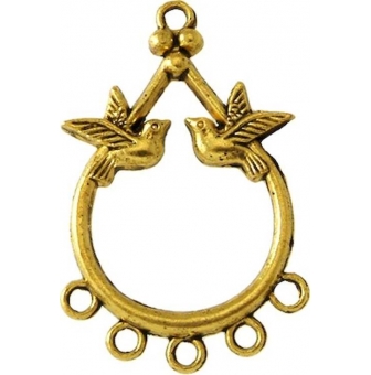 breloque pendentif diviseur colombe bronze