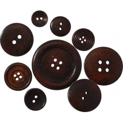 boutons bois fonce 200 g