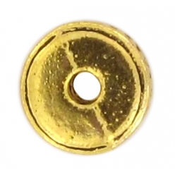 perle rondelle metal o 8 mm argente 10 pieces