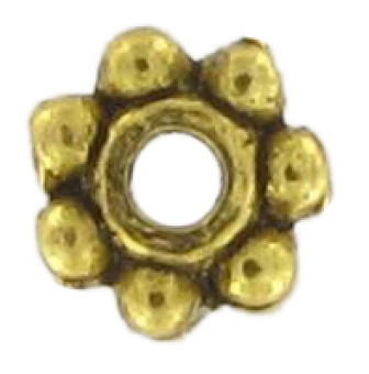 perle rondelle intercalaire metal o4mm cuivre lot de 10