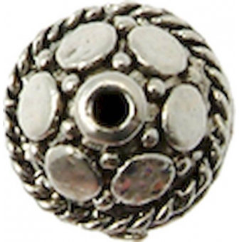 perle metal ronde o 8 mm argente