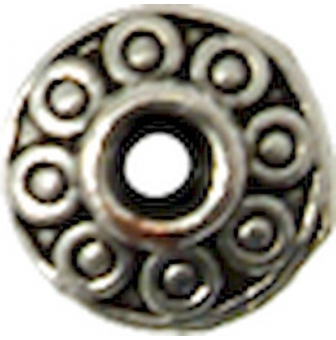 perle rondelle metal o 7 mm rond argente lot de 10