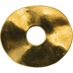 Anneau donut ovale métal 40x35 mm Argenté
