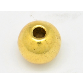 perle metal ronde o 10 mm argente