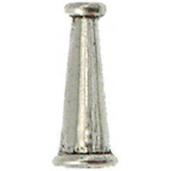 perle metal cone 16x6 mm argente