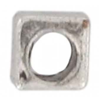 perle metal cube 4x4 mm argente