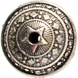 Perle métal ronde plate 28 mm Argenté