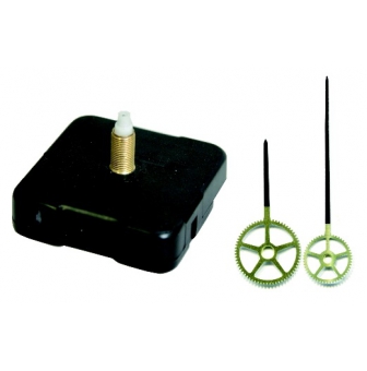 mecanisme 17 mm et aiguilles pour horloge engenage