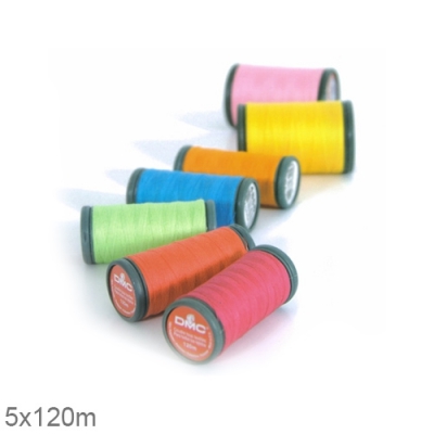 fil a coudre synthetique 100 polyester dmc 5x120m